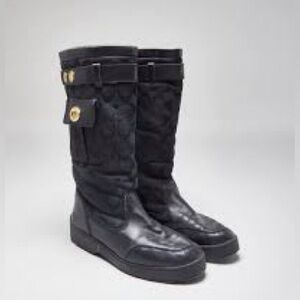 Coach Monogram Black Boots -size 9.5